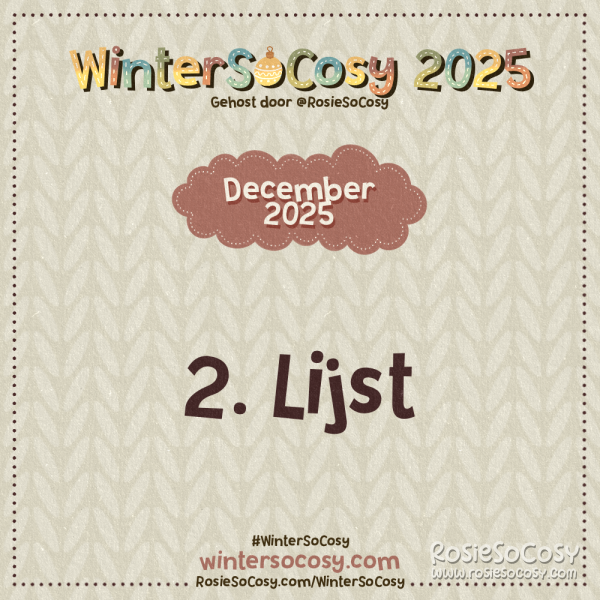 Aankondiging voor dag 2 van WinterSoCosy 2025. Het onderwerp is Lijst.