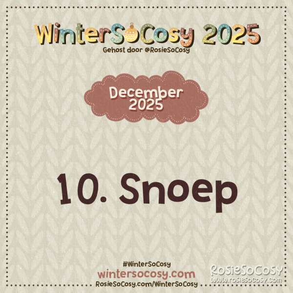 Aankondiging voor Dag 10 van WinterSoCosy 2025. Het onderwerp is Snoep.