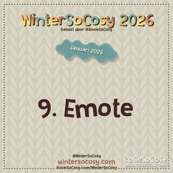 Aankondiging voor Dag 9 van WinterSoCosy Januari 2026. Het onderwerp is Emote.